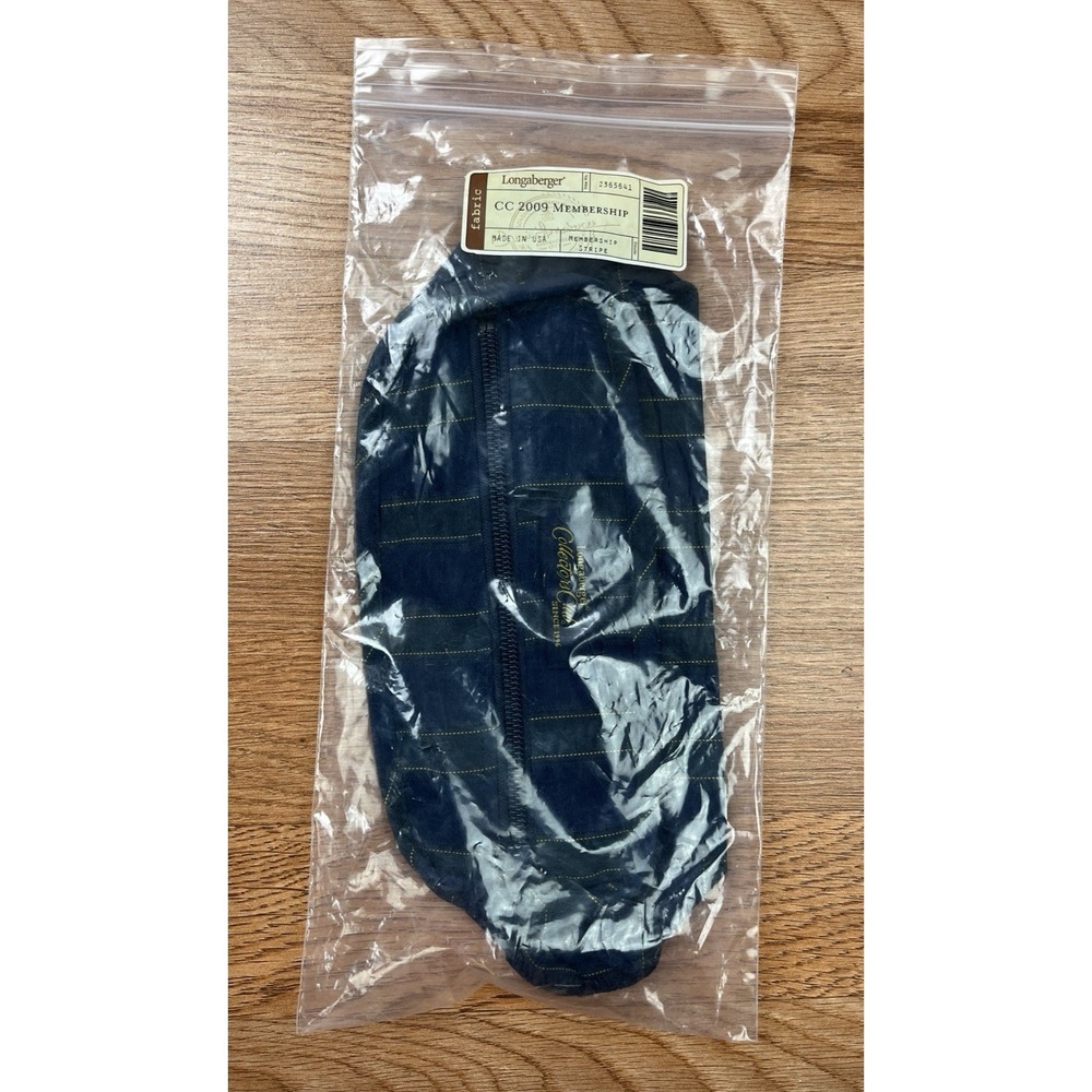 Longaberger Basket Zip Close Fabric Liner for 2009 Membership Basket NEW
